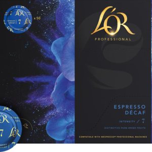 L'OR Espresso 7 Decaf Coffee, box of 50 professional capsules